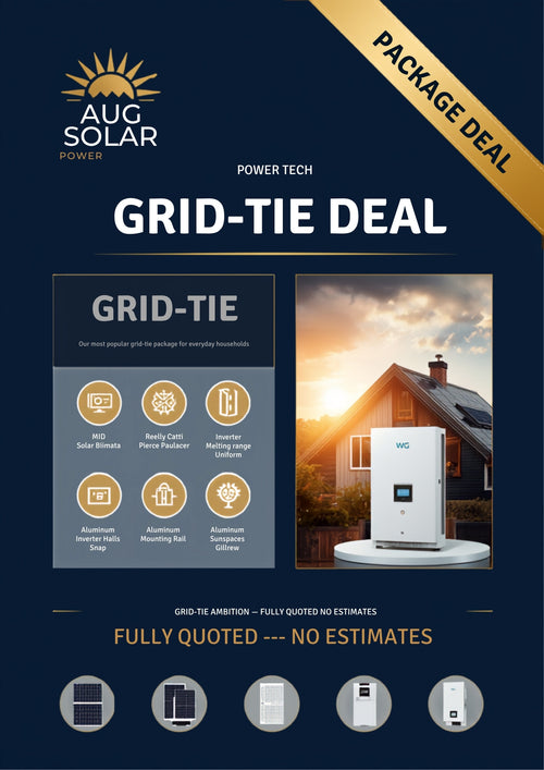 Grid-Tie Mid Solar Package - Growatt MIN 10000 TL-X3 inverter, 16x620W LONGi panels, mounting kit