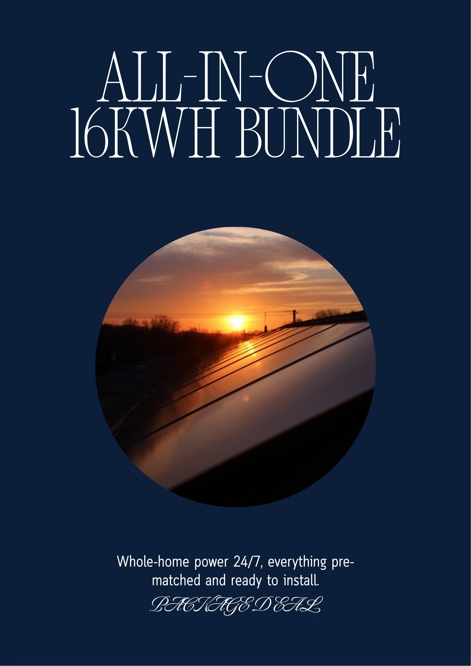 All-in-One 16kWh Hybrid Solar Bundle - Growatt MIN 10000TL-X2 inverter, 16kWh battery, 12x610W LONGi panels