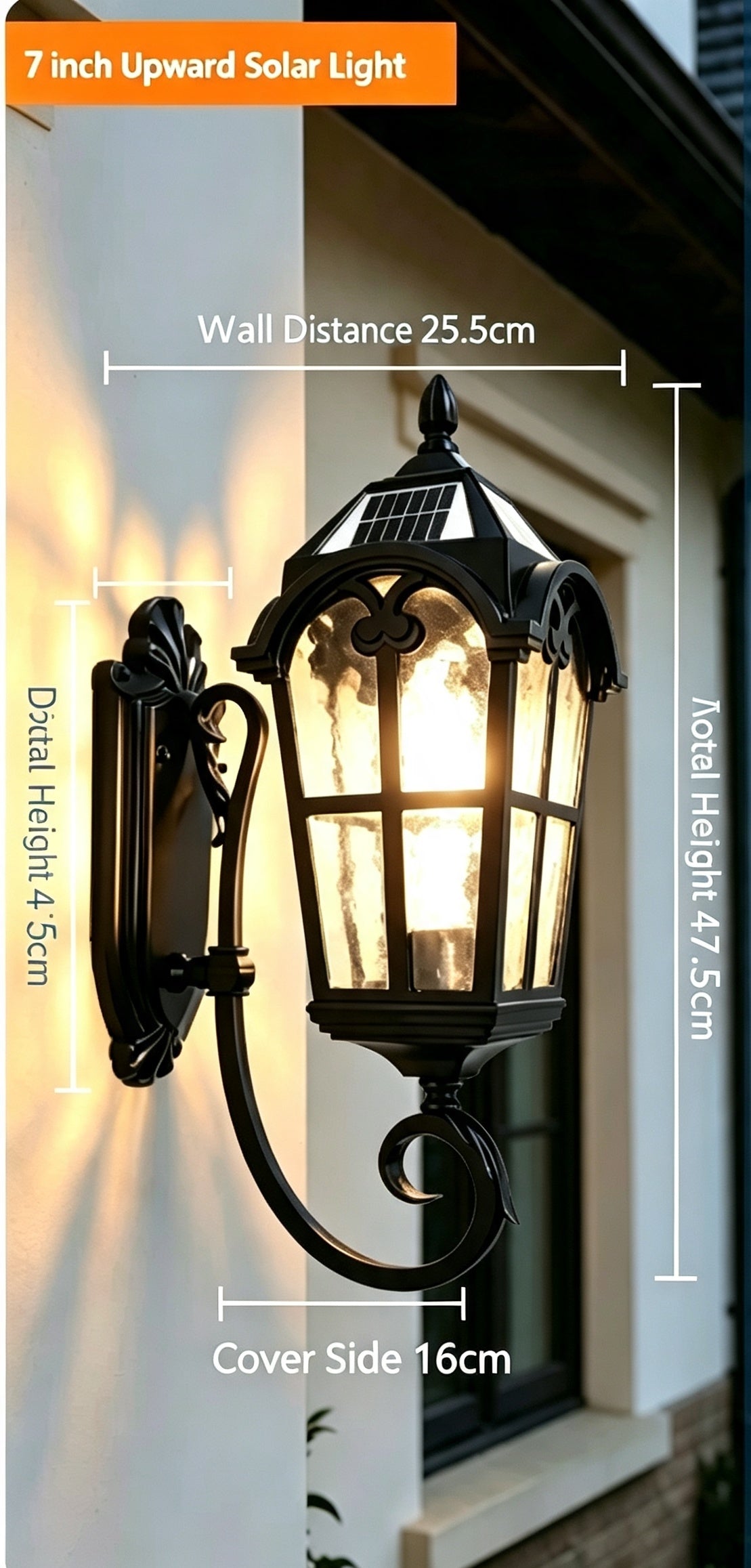 Vintage Solar Outdoor Wall Light
