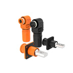 1 Set Battery Energy Storage Connector, 200A 50mm² High Current Connectors Quick Plug Terminal Orange Right Angle Plug and Socket IP67 Waterproof Power Adapter (200A, Orange)