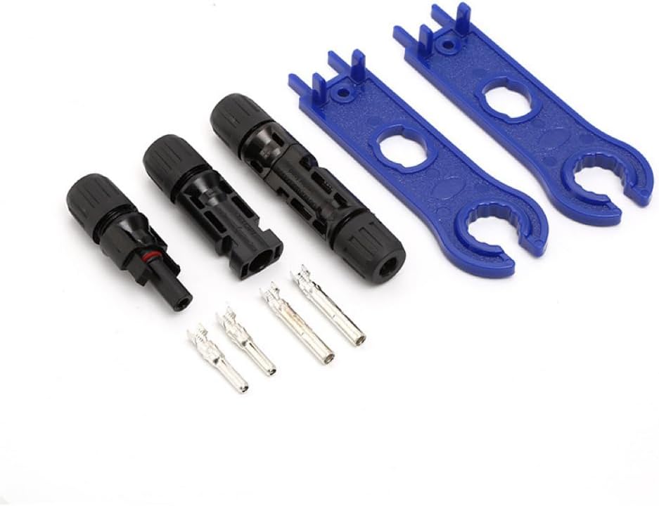 100PCS Solar connectors 50 Pairs Solar Panel Connectors with 2 Wrenches, Solar Connector with IP67 Waterproof Solar Panel Wire connectors (50pair)