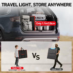 DOKIO 300W Portable Foldable Solar Panel Kit, Compact 19.3x37.4in Design 15.2lb with Standalone Controller and USB, Monocrystalline Charger for 12V Batteries, Power Stations, RV Camping Emergency Use