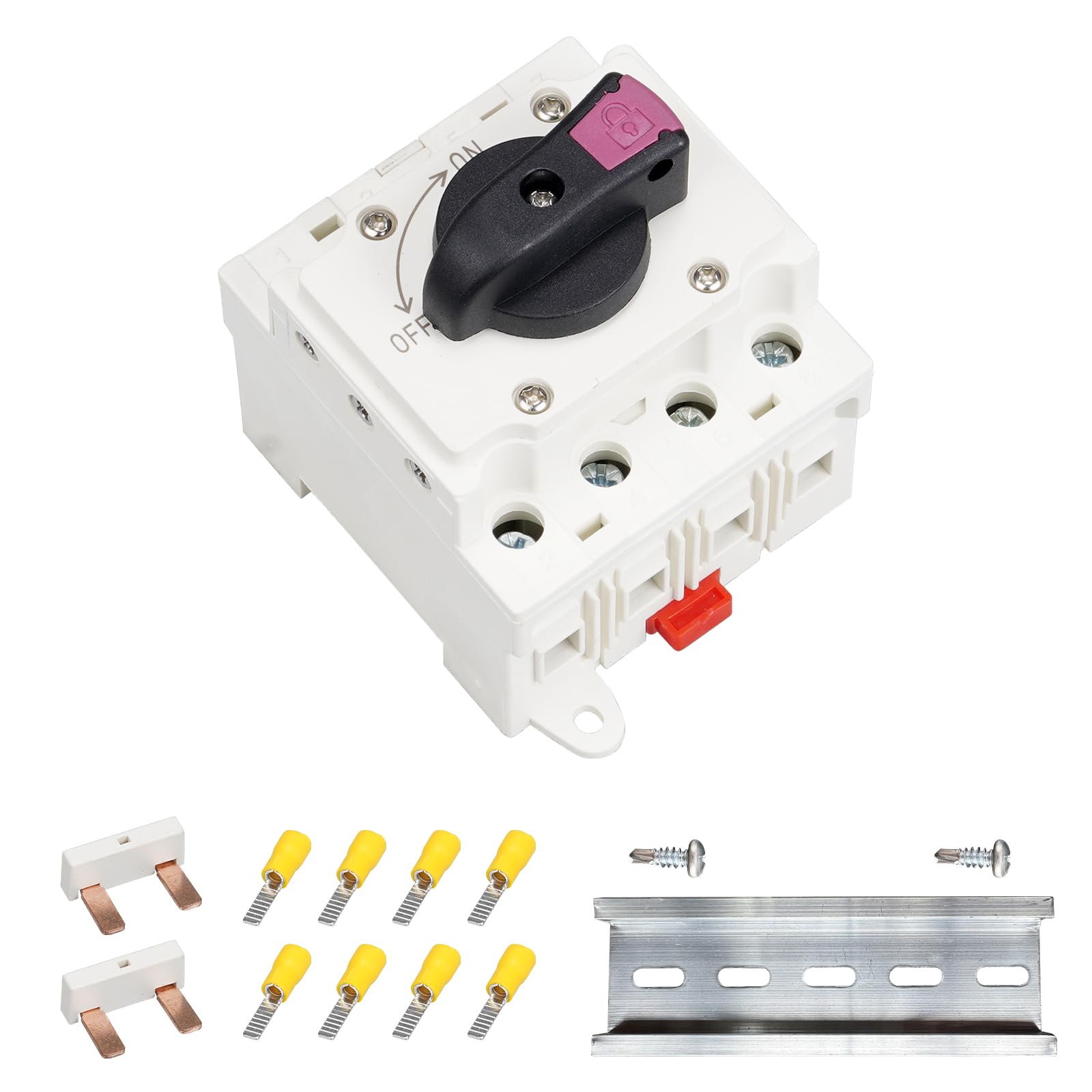 CNLONQ Solar PV Disconnect Switch 32 Amp DC1500V Rapid Shutoff Isolator Switch 1in 1out with Plug & Play Connector and IP66 Waterproof for Rooftop Solar Home Systems, RVs and Boats