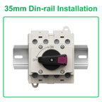 CNLONQ Solar PV Disconnect Switch 32 Amp DC1500V Rapid Shutoff Isolator Switch 1in 1out with Plug & Play Connector and IP66 Waterproof for Rooftop Solar Home Systems, RVs and Boats