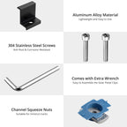 Anbte 10pcs Solar Panel End Clamp for Standard Unistrut, Aluminum 30mm/35mm Solar Panel Brackets with Nuts Bolts, Solar Panel Mounting Kit for Metal Roof, Tin Roof, Flat Roof, Sheet Roof, Black