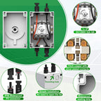 CNLONQ Solar PV Disconnect Switch 32 Amp DC1500V Rapid Shutoff Isolator Switch 1in 1out with Plug & Play Connector and IP66 Waterproof for Rooftop Solar Home Systems, RVs and Boats