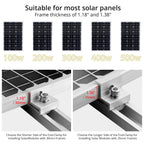 Anbte Solar Panel Bracket Kit, 6 Pcs 7.87 in Aluminium Solar Panel Mounting Rail 30mm/35mm Solar Panel End Clamps, Solar Panel Brackets for Metal Roof, Tin Roof, Flat Roof, Sheet Roof, RV, Silver