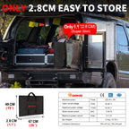 DOKIO 300W Portable Foldable Solar Panel Kit, Compact 19.3x37.4in Design 15.2lb with Standalone Controller and USB, Monocrystalline Charger for 12V Batteries, Power Stations, RV Camping Emergency Use
