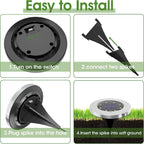 INCX 4.6 inch Solar Lights Outdoor Waterproof,12 Pack Solar Lights for Outside, Solar Garden Lights Landscape Lighting for Patio Pathway Lawn Yard Deck Driveway Walkway, Cold White