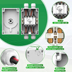 CNLONQ Solar PV Disconnect Switch 32 Amp DC1500V Rapid Shutoff Isolator Switch 1in 1out with Plug & Play Connector and IP66 Waterproof for Rooftop Solar Home Systems, RVs and Boats