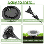 INCX 4.6 inch Solar Lights Outdoor Waterproof,12 Pack Solar Lights for Outside, Solar Garden Lights Landscape Lighting for Patio Pathway Lawn Yard Deck Driveway Walkway, Cold White