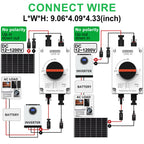 CNLONQ Solar PV Disconnect Switch 32 Amp DC1500V Rapid Shutoff Isolator Switch 1in 1out with Plug & Play Connector and IP66 Waterproof for Rooftop Solar Home Systems, RVs and Boats