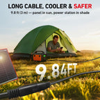 DOKIO 300W Portable Foldable Solar Panel Kit, Compact 19.3x37.4in Design 15.2lb with Standalone Controller and USB, Monocrystalline Charger for 12V Batteries, Power Stations, RV Camping Emergency Use