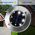 INCX 4.6 inch Solar Lights Outdoor Waterproof,12 Pack Solar Lights for Outside, Solar Garden Lights Landscape Lighting for Patio Pathway Lawn Yard Deck Driveway Walkway, Cold White