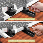Anbte Solar Panel Bracket Kit, 6 Pcs 7.87 in Aluminium Solar Panel Mounting Rail 30mm/35mm Solar Panel End Clamps, Solar Panel Brackets for Metal Roof, Tin Roof, Flat Roof, Sheet Roof, RV, Silver