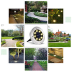 INCX 4.6 inch Solar Lights Outdoor Waterproof,12 Pack Solar Lights for Outside, Solar Garden Lights Landscape Lighting for Patio Pathway Lawn Yard Deck Driveway Walkway, Cold White