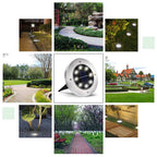 INCX 4.6 inch Solar Lights Outdoor Waterproof,12 Pack Solar Lights for Outside, Solar Garden Lights Landscape Lighting for Patio Pathway Lawn Yard Deck Driveway Walkway, Cold White