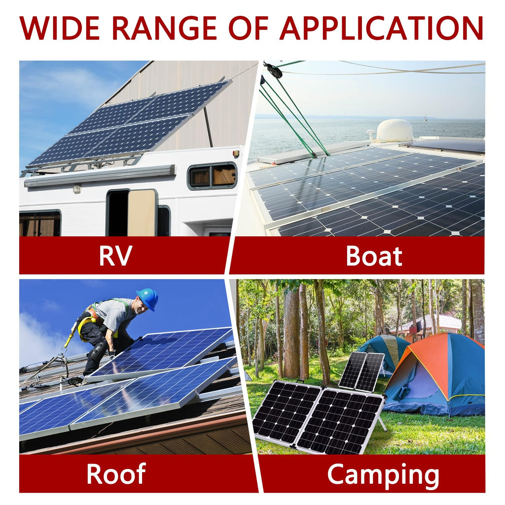 Solar Parallel Connectors for 3 Solar Panels, Tool-Free MC4 Solar Cable Splitter, Y Branch Solar Panel Splitter, 2 to 6 Solar Parallel Adapter IP68 Waterproof (FMMM/MFFF)