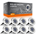 INCX 4.6 inch Solar Lights Outdoor Waterproof,12 Pack Solar Lights for Outside, Solar Garden Lights Landscape Lighting for Patio Pathway Lawn Yard Deck Driveway Walkway, Cold White