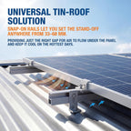 Solar Panel Mounting Rail Kit for 7 x 320W Panels, Includes 12 x 47.2 Aluminum Rails, Adjustable Clamps, L-Brackets & Wire Clips, Heavy Duty Racking for Metal, Tile, Shingle Roof