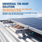 Solar Panel Mounting Rail Kit for 7 x 320W Panels, Includes 12 x 47.2 Aluminum Rails, Adjustable Clamps, L-Brackets & Wire Clips, Heavy Duty Racking for Metal, Tile, Shingle Roof