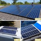 Anbte Solar Panel Bracket Kit, 6 Pcs 7.87 in Aluminium Solar Panel Mounting Rail 30mm/35mm Solar Panel End Clamps, Solar Panel Brackets for Metal Roof, Tin Roof, Flat Roof, Sheet Roof, RV, Silver