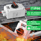 CNLONQ Solar PV Disconnect Switch 32 Amp DC1500V Rapid Shutoff Isolator Switch 1in 1out with Plug & Play Connector and IP66 Waterproof for Rooftop Solar Home Systems, RVs and Boats