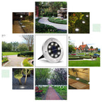 INCX 4.6 inch Solar Lights Outdoor Waterproof,12 Pack Solar Lights for Outside, Solar Garden Lights Landscape Lighting for Patio Pathway Lawn Yard Deck Driveway Walkway, Cold White