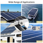 Anbte 10pcs Solar Panel End Clamp for Standard Unistrut, Aluminum 30mm/35mm Solar Panel Brackets with Nuts Bolts, Solar Panel Mounting Kit for Metal Roof, Tin Roof, Flat Roof, Sheet Roof, Black